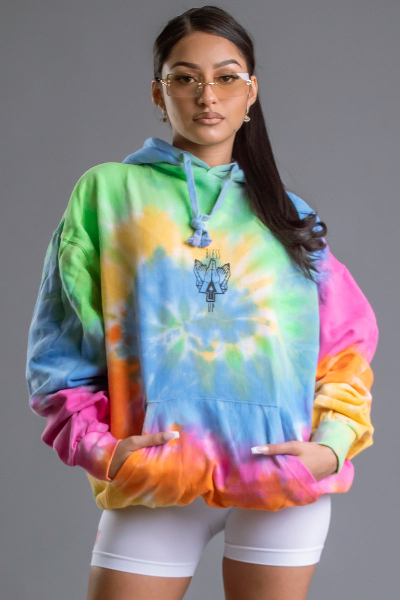 Womens oversized discount tie dye hoodie