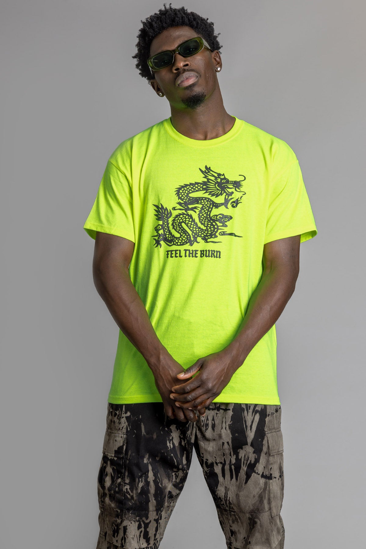 Neon green store shirts for men