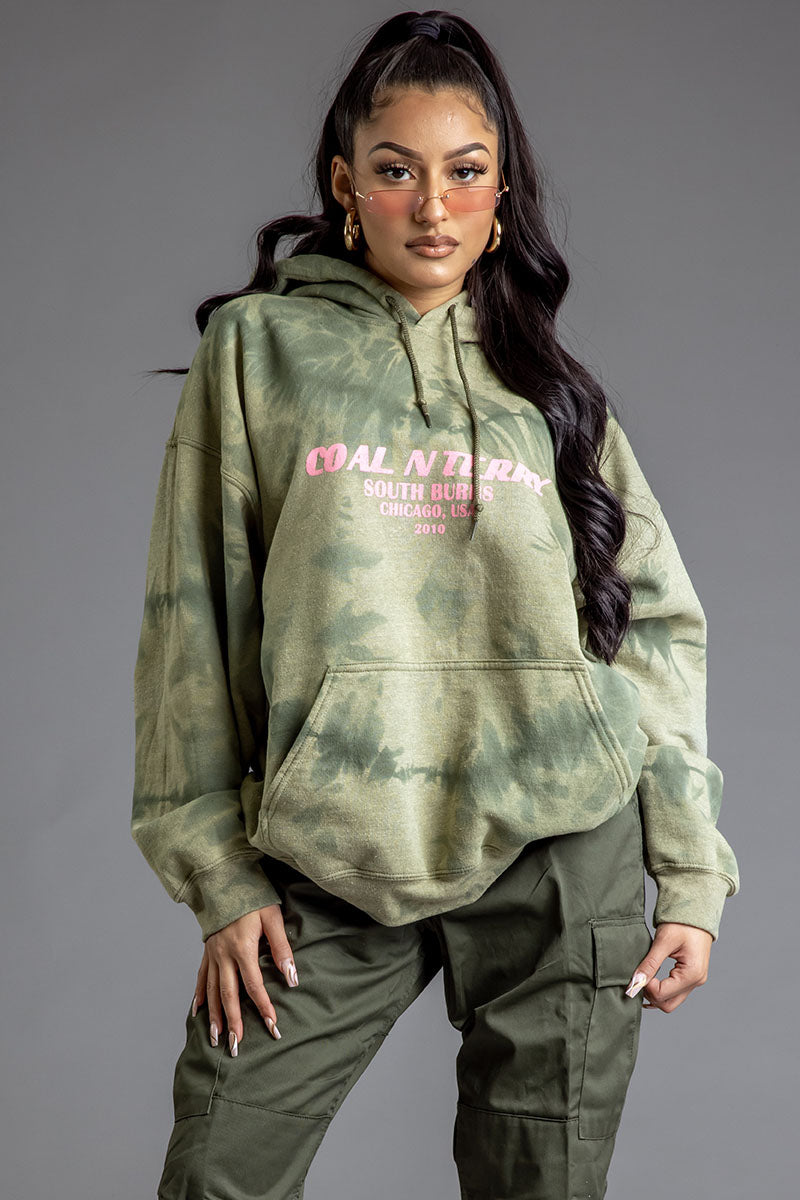 Womens Chicago Tie Dye Hoodie