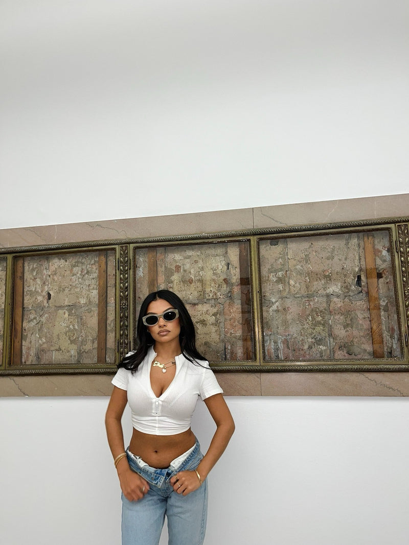 CNT ANGELS CLUB ZIPPER CROP