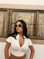 CNT ANGELS CLUB ZIPPER CROP