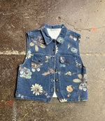 VTG FLORAL DENIM VEST