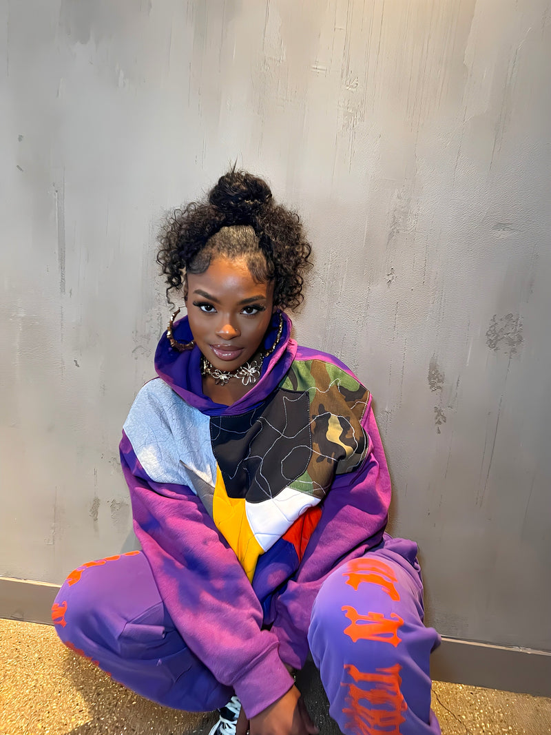 Custom patchwork Hoodie