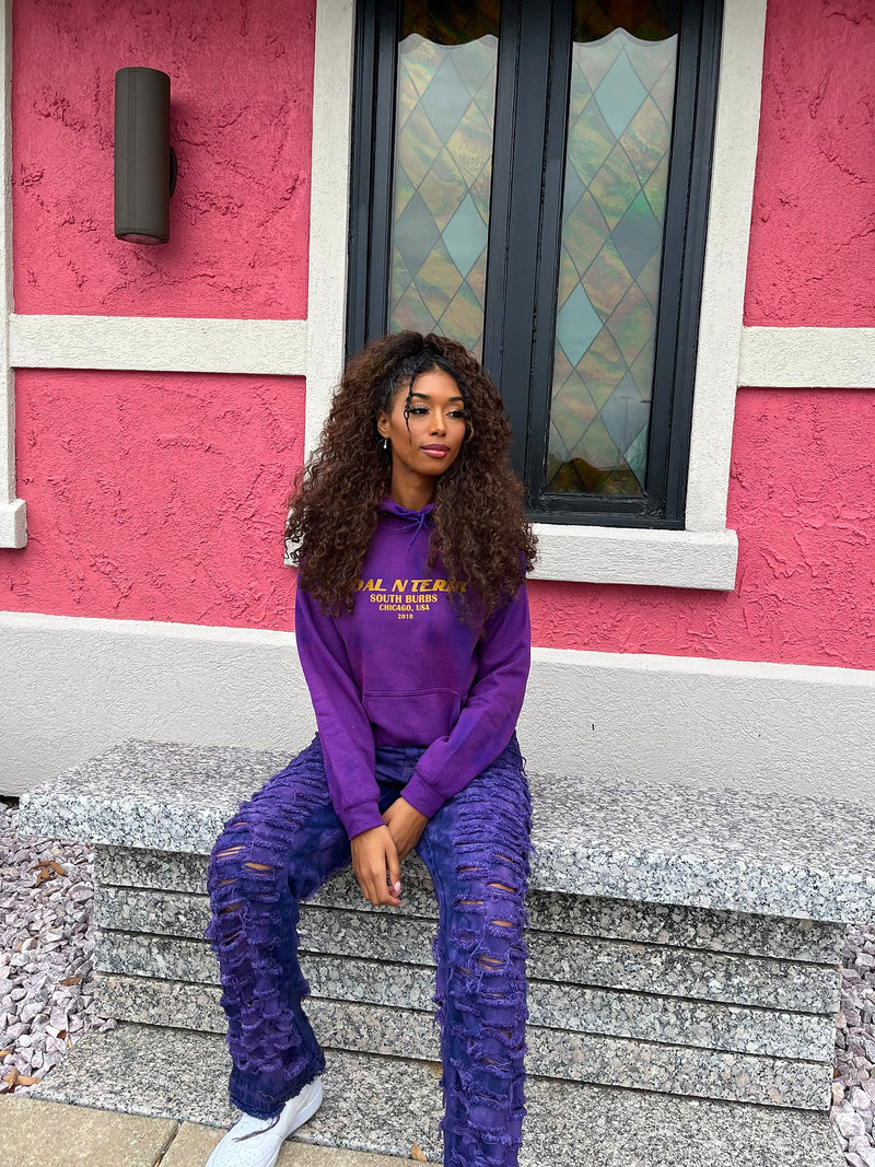 Purple N Yellow Burbs Hoodie