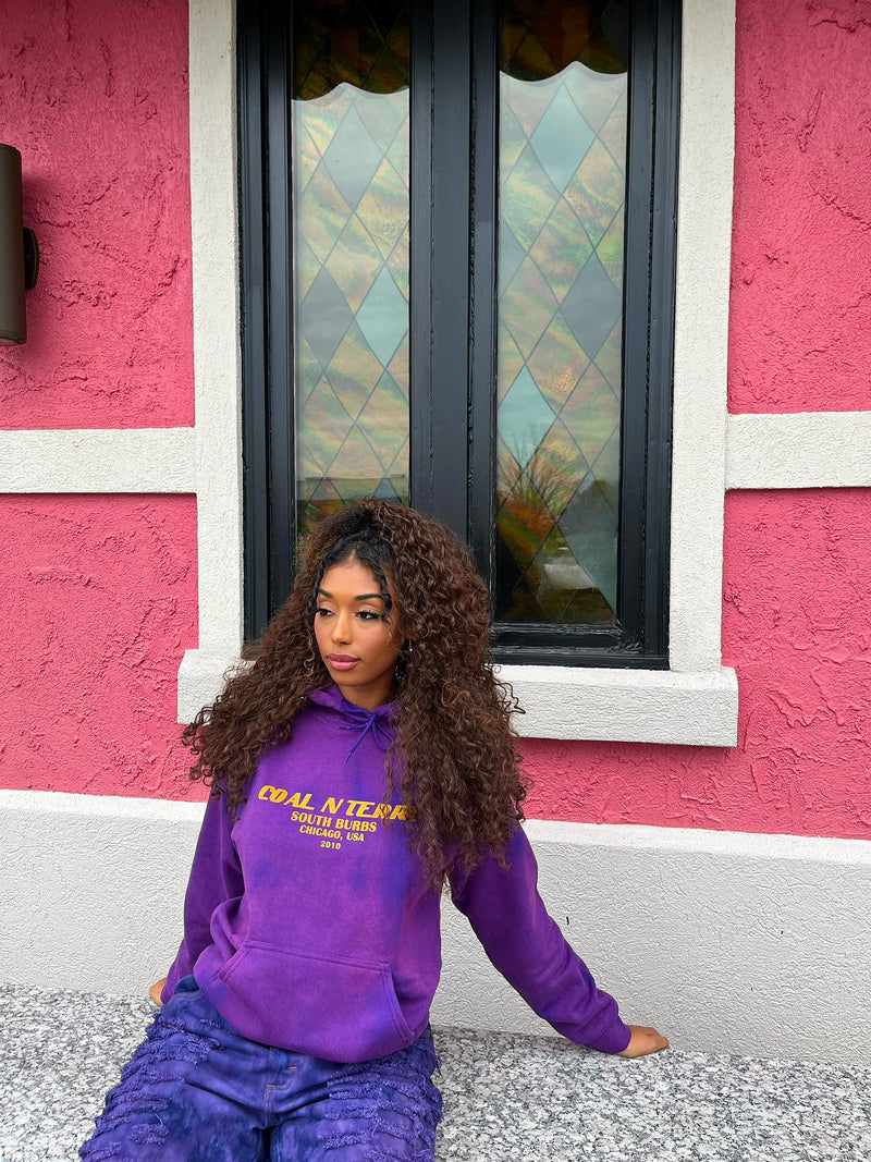 Purple N Yellow Burbs Hoodie