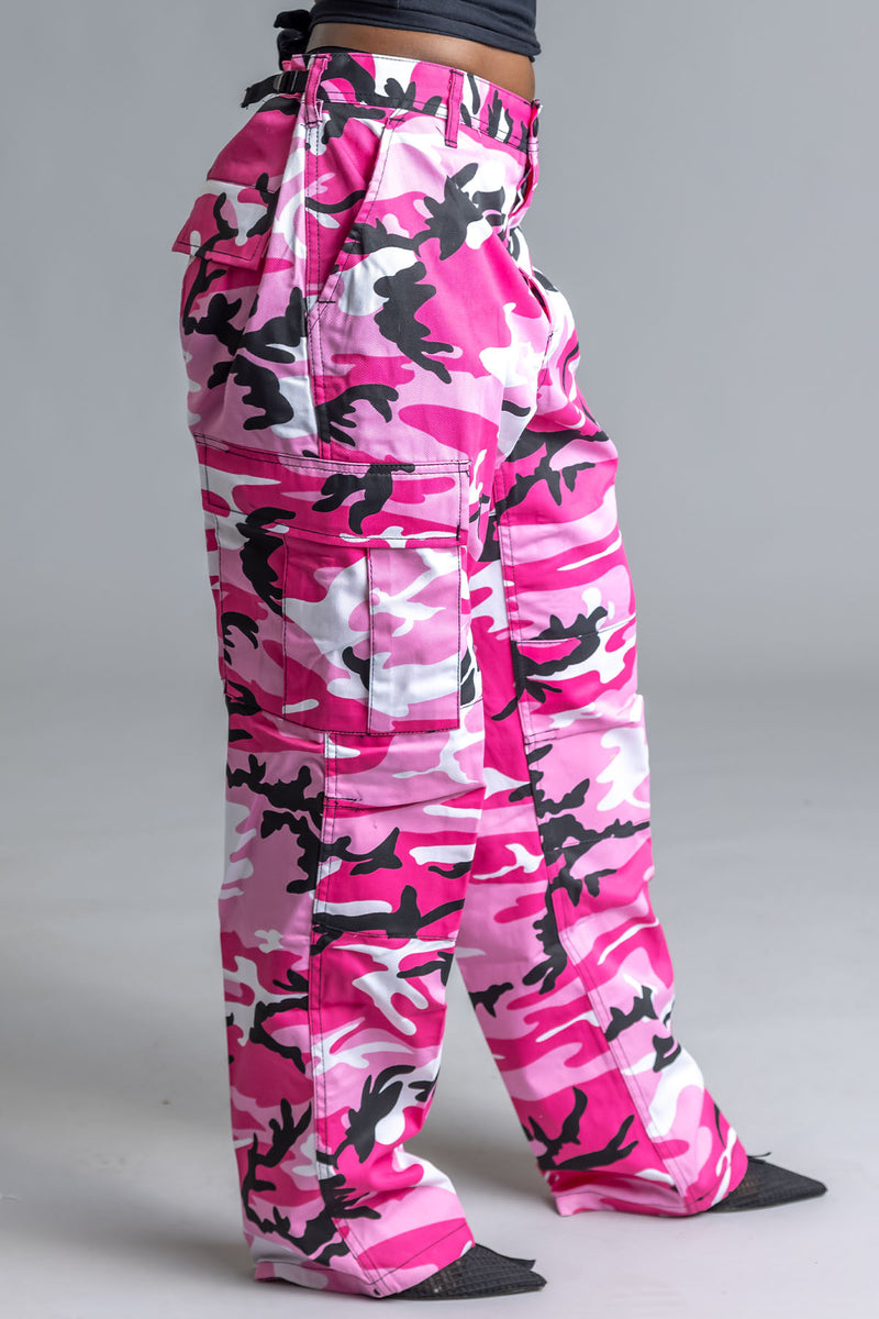 Pink Camo Cargo Trousers