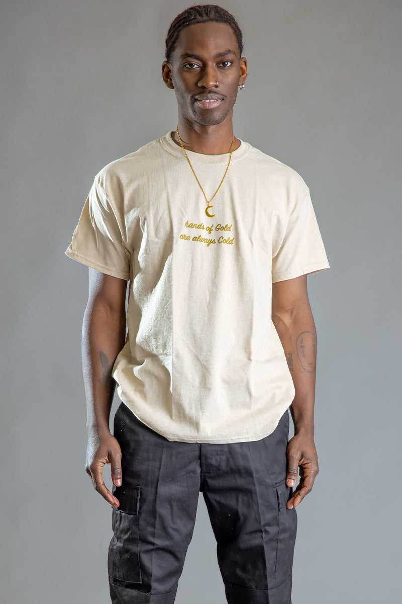 GUYS SAND N GOLD HANDS OF GOLD TEE
