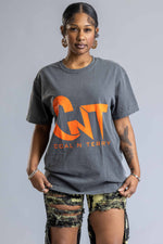 深灰色 N 橙色 CNT Action T 恤