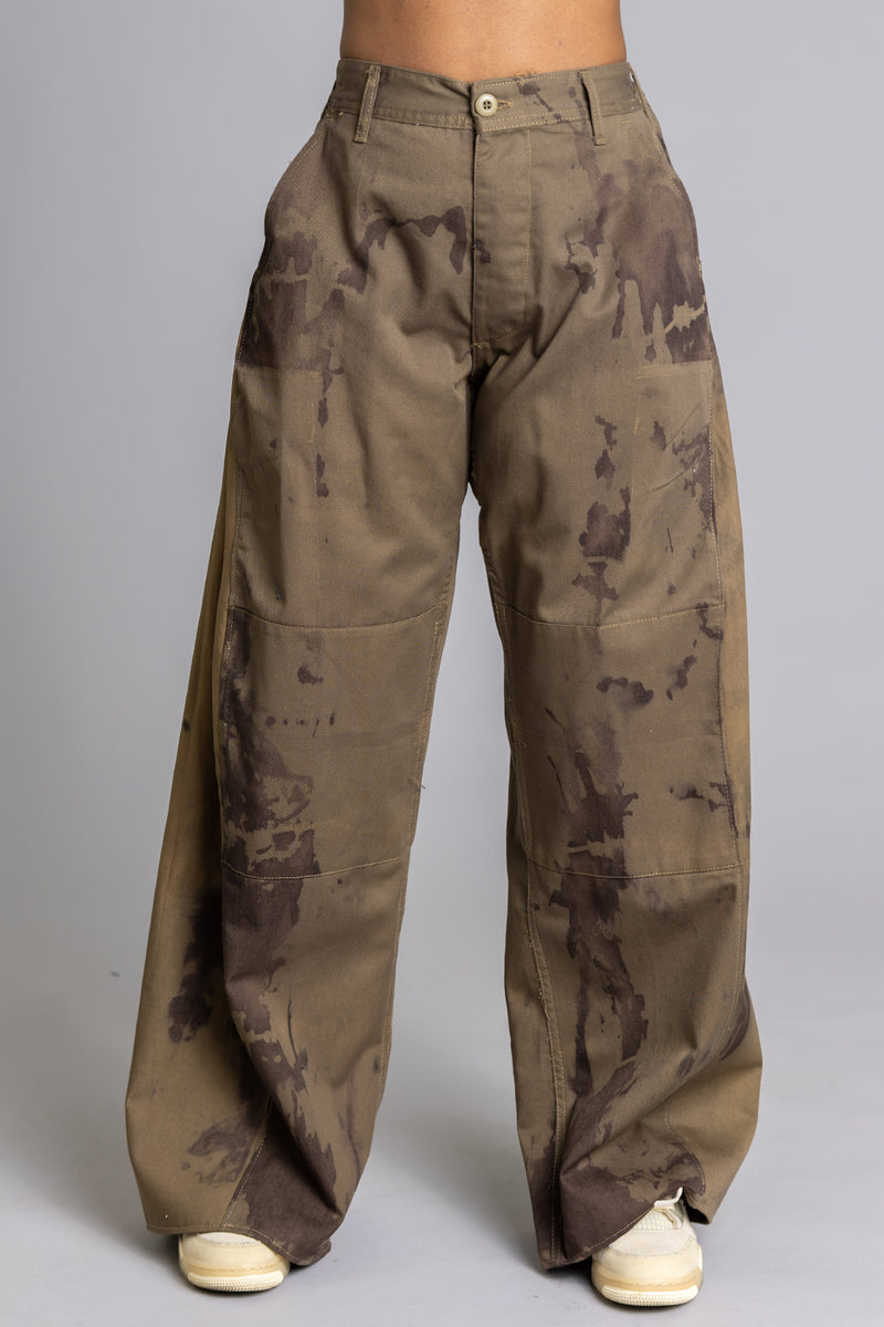 DYED WIDE LEG CARGO PANT