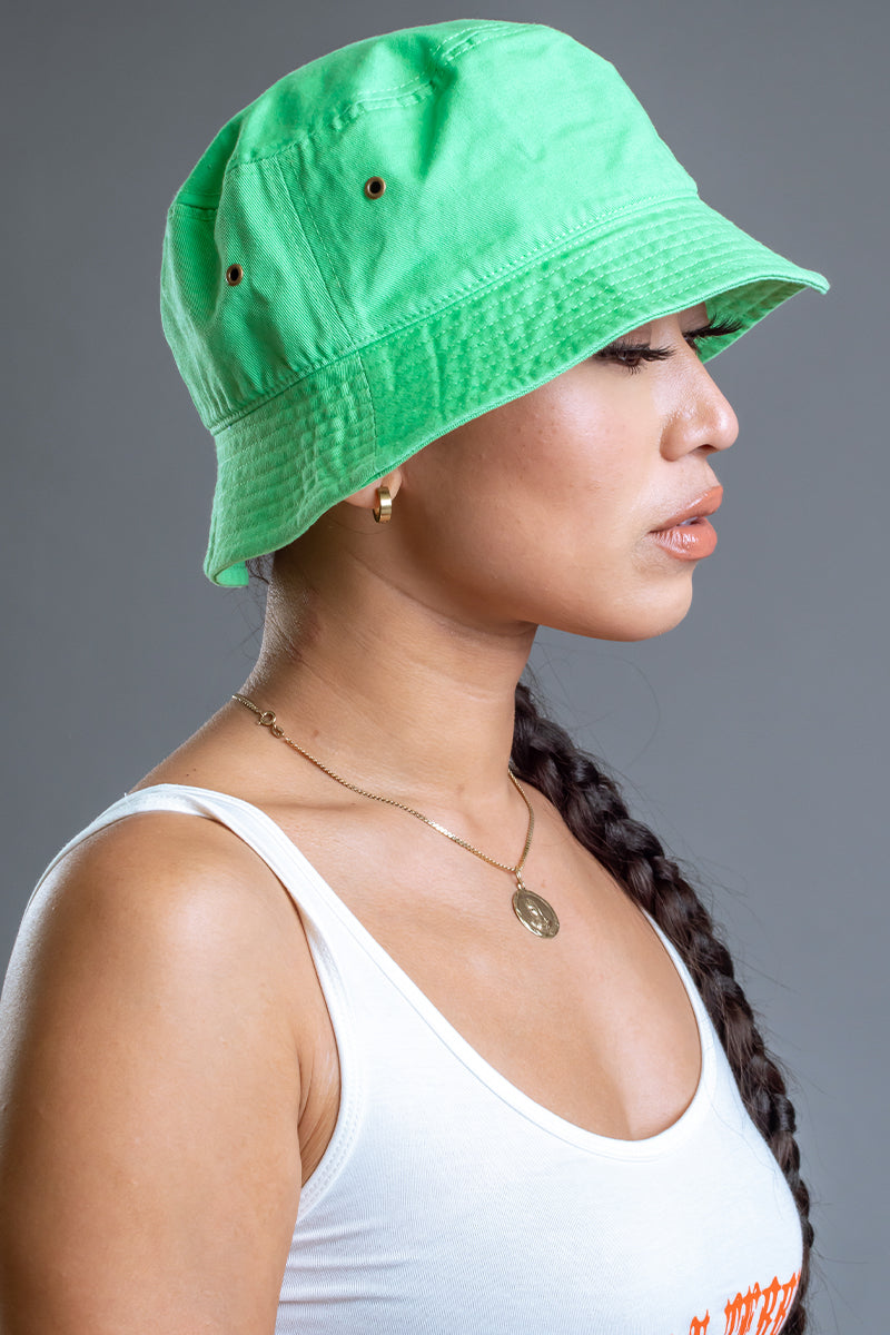 NEON GREEN BUCKET HAT