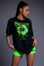 BLK N 绿色夏威夷 T 恤