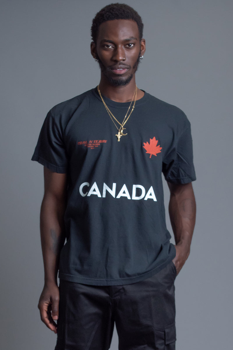 男子黑队加拿大 T 恤
