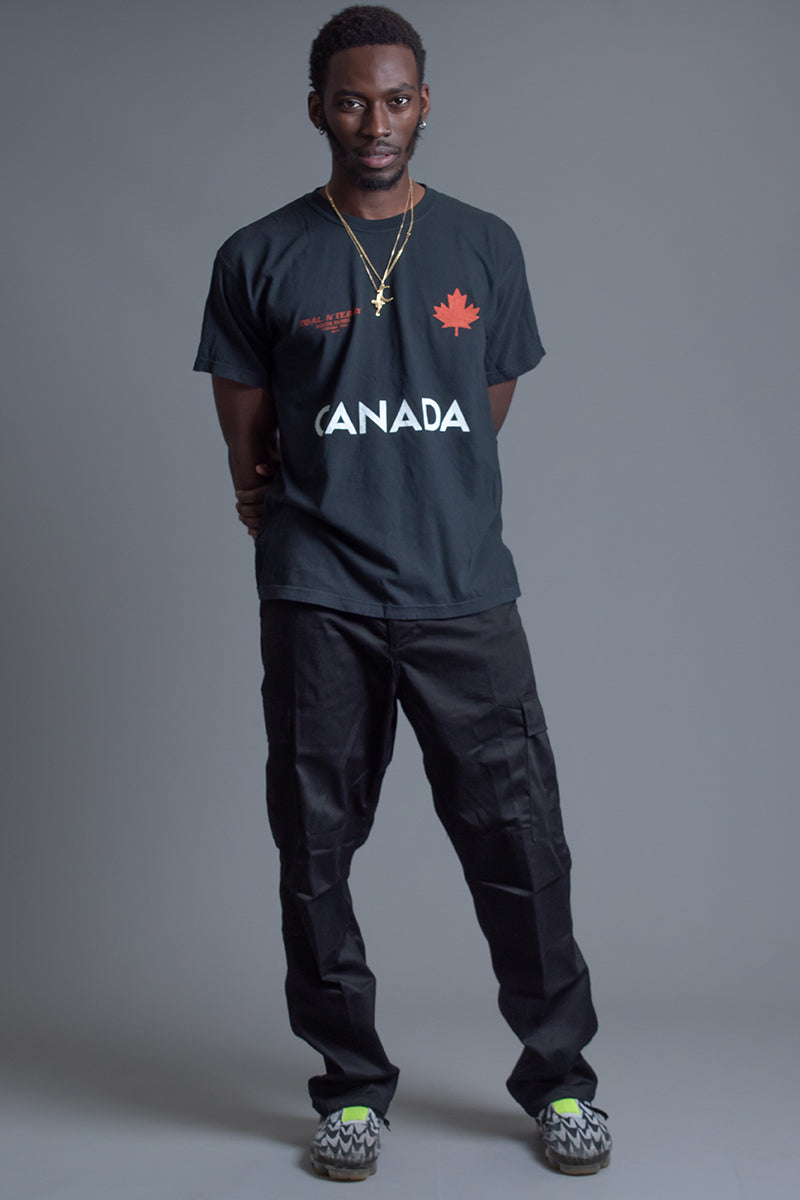 男子黑队加拿大 T 恤