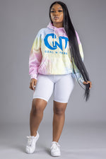 WHITE TIE DYE CNT ACTION HOODIE