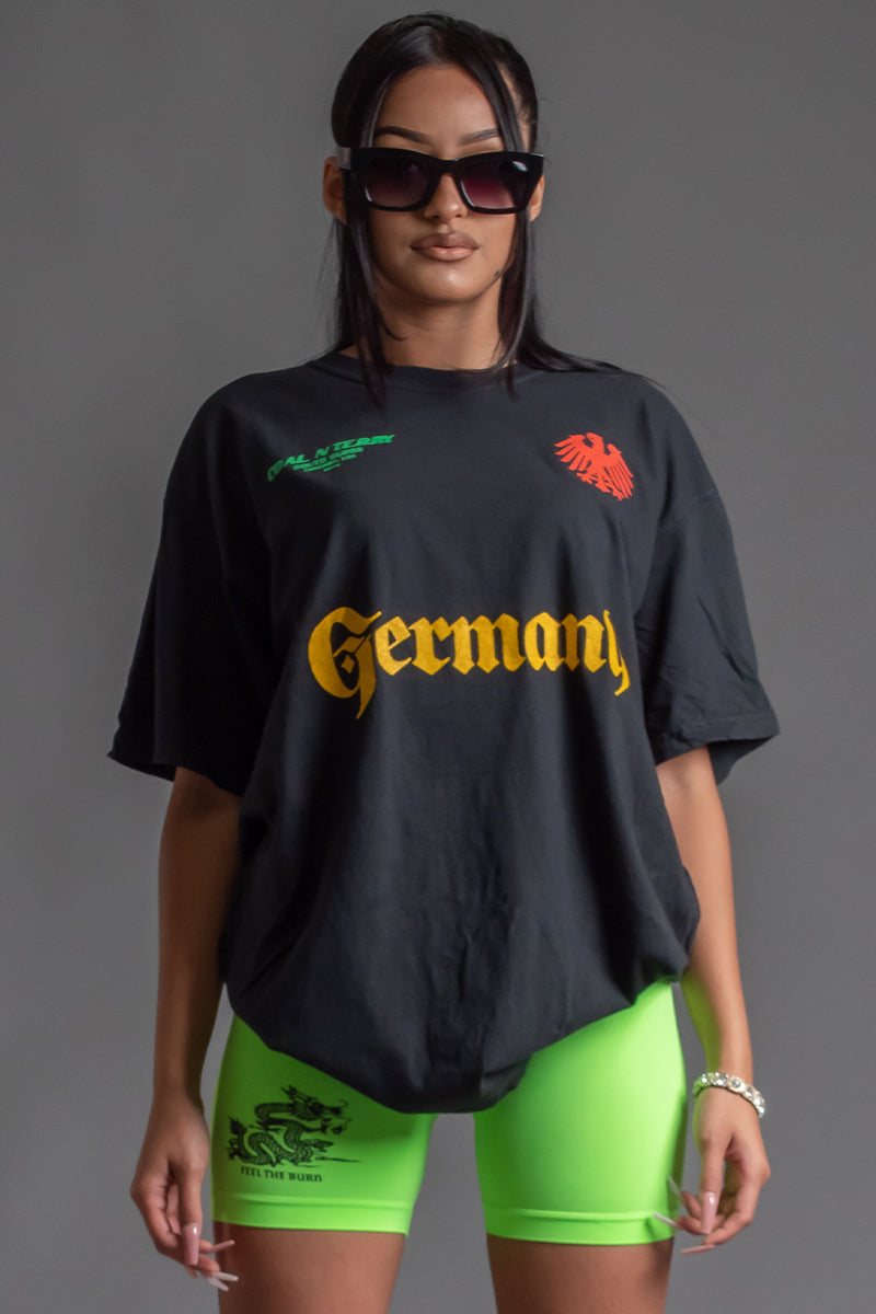 德国队黑色 T 恤