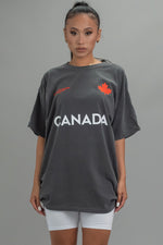 深灰色加拿大队 T 恤