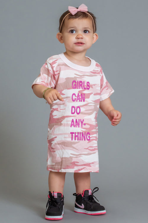 婴儿粉色迷彩任意 T 恤