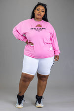 加长袖粉色 N 黑色 BURBS T 恤（DIS）