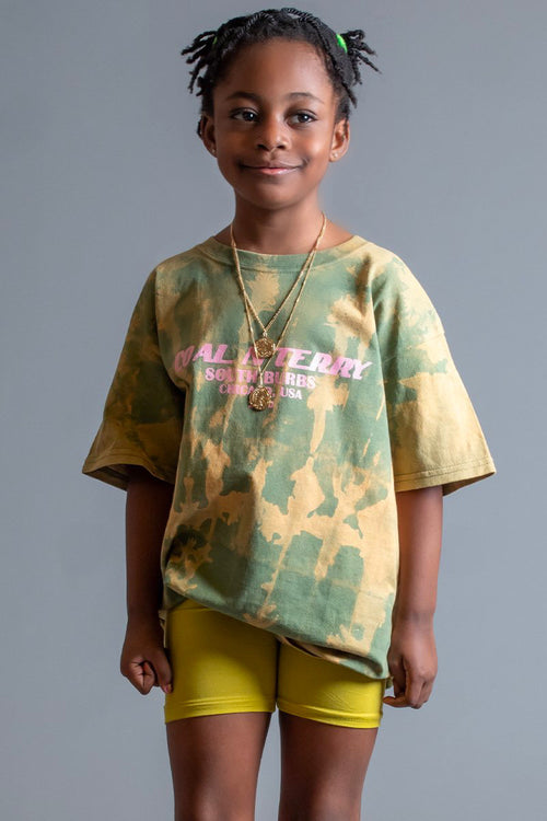 儿童绿色 ACID N 粉色 BURBS T 恤